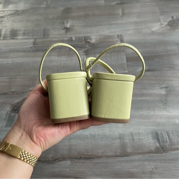 SOLD Green Block Heel Sandals - Picture 5 of 6